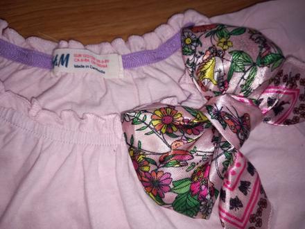 Tričko s mašľou hm, h&m,128