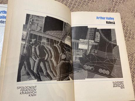Stará retro kniha arthur hailey kolesá 1974,