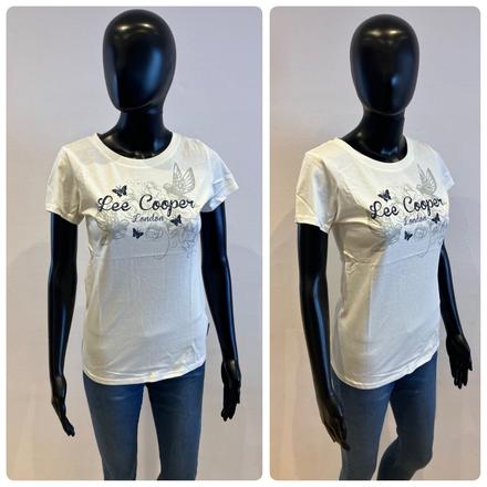 Krémové tričko s potlačou a nápisom (38), lee cooper,m