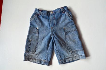 Riflové kraťasy  s poštou, denim,104