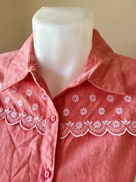 Bluzka s vysivanym sedlom /14, papaya,36 / 38