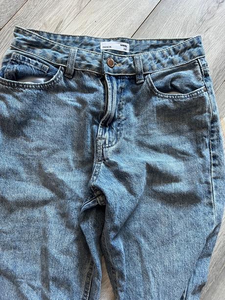 Wide leg modré rifle, sinsay,xs