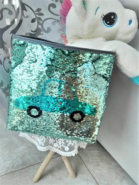 Flitrový kôš na hračky, 