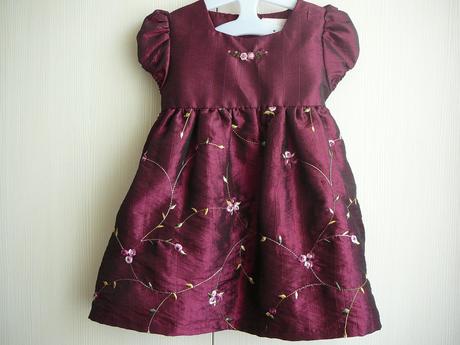 Bordové šaty na príležitosť  9-15m, 80