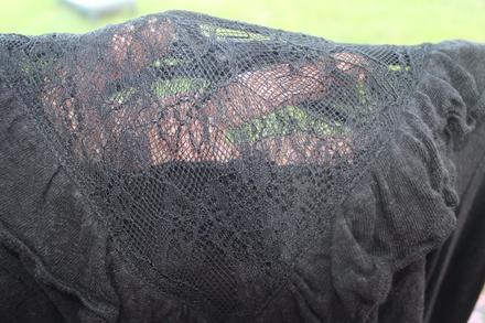 Elegantné tričko s čipkou, promod,s
