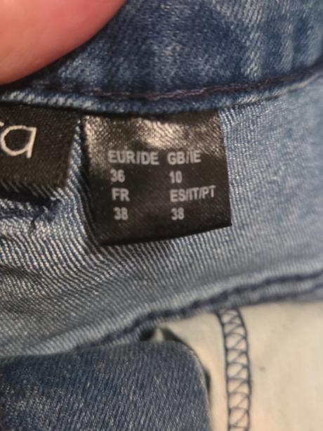 Riflová sukňa, esmara,36