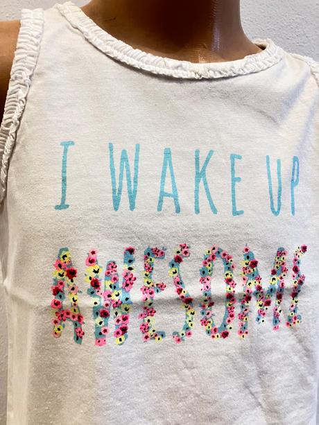 Dievčenské tielko s fodričkami a nápisom  (98-104), cubus,98 / 104