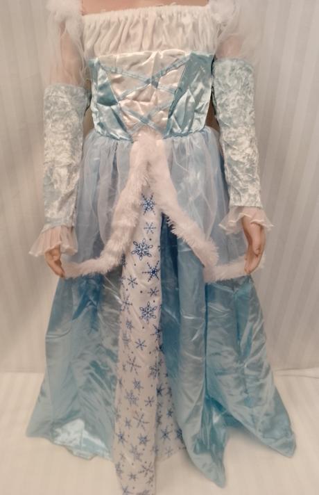 Ľadová princezná modro biele šaty, 4-7r, 104-122, 