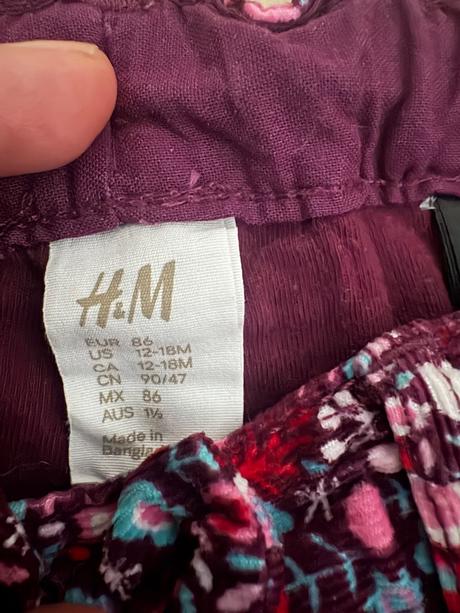 Nohavice zateplené 12-18 mes., h&m,86