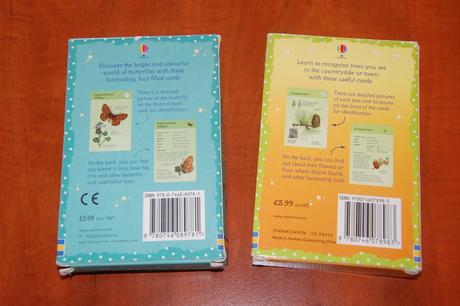 Usborne kartičky trees a butterflies,