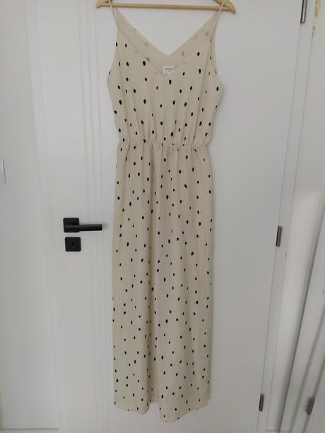 Krémové maxi šaty., l