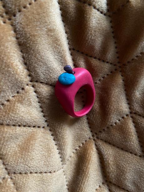 Fimo prsteň - jablko,