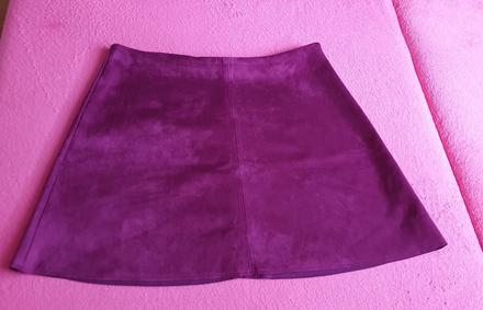 Mini sukňa so semišovým efektom, zara,l