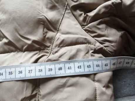 Zimný prešívaný kabát ham, v36, zlatá béžová, h&m,36