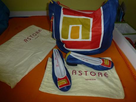 Astore ručne maľované balerínky - 3x obuté, 37