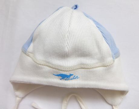 Bavlnená čiapočka - bielo-modrá, rada,68