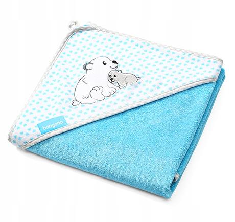 Babyono 345/02 bambusová osuška s kapucňou modrá 7,