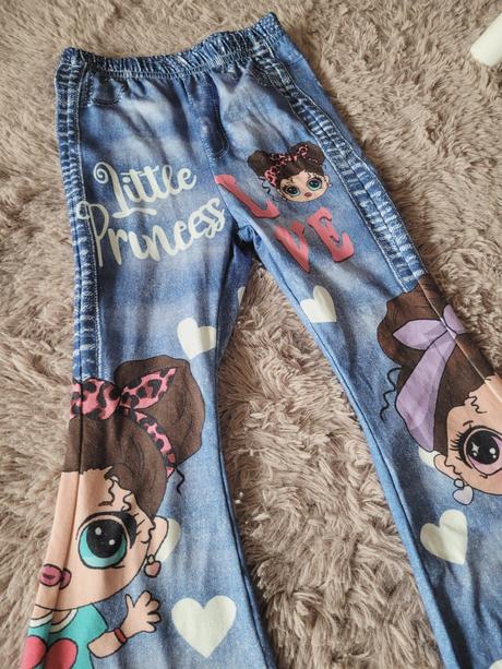 Elastické zvoncové nohavice, 104