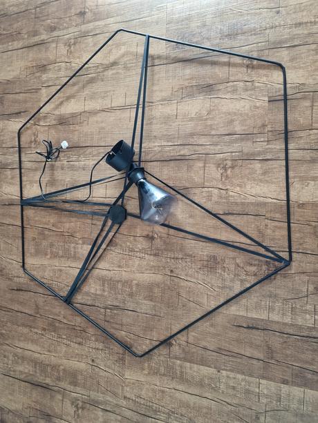 Luster čierny + 2 žiarovky,