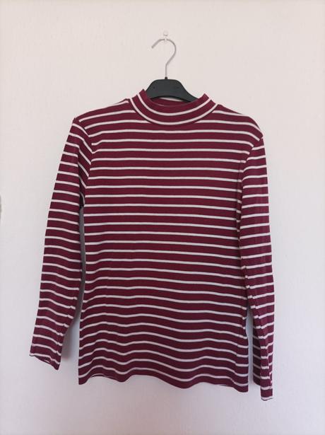 Pásikavé tričko s goliérom, xs