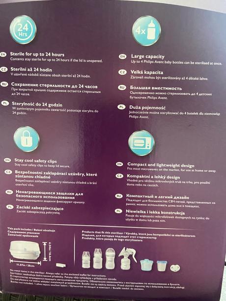 Sterilizátor do mikrovlnky, avent