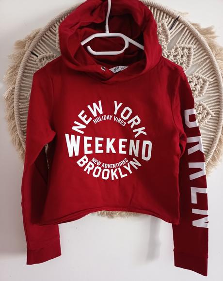 Crop mikina, h&m,134