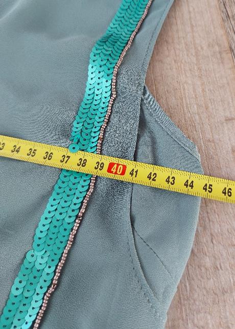 Modrozelené šaty s flitrami promod, promod,38