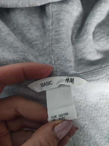 Siva mikina na zips, h&m,122