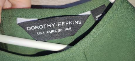 Olivové šaty xs/s, dorothy perkins,s
