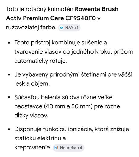 Kulma rotačná rowenta top stav, 
