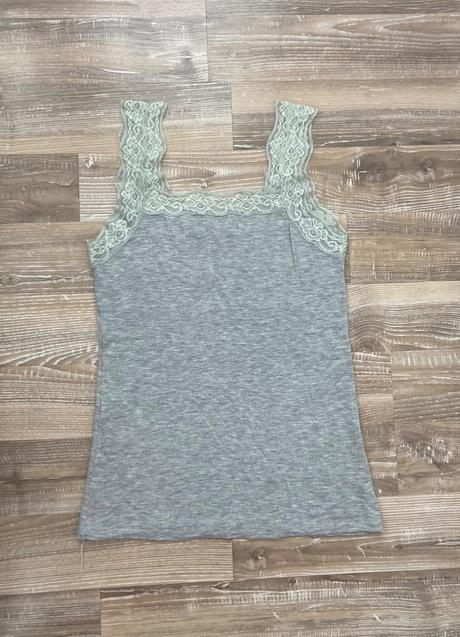 Elastické letné tričko/tielko ramienka čipkovane, m