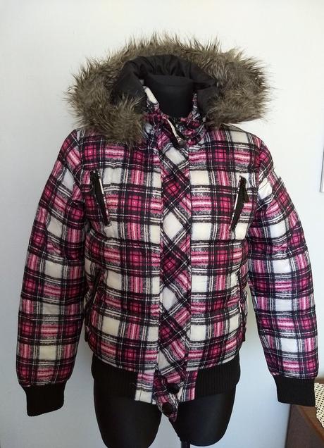 Karovaná zimná bunda, gate,s