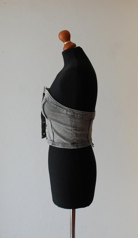 Riflový crop, h&m,xs