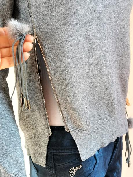 Marinello - šedý dámsky svetrík, s