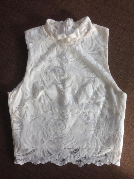 Čipkovaný top h&m, h&m,s