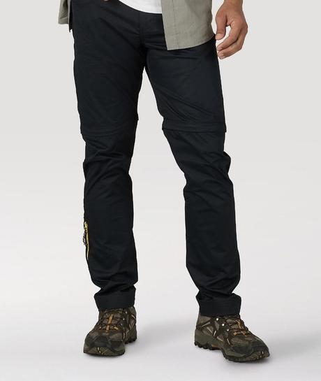 Outdoorové čierne nohavice zn.wrangler atg 2v1, wrangler,l