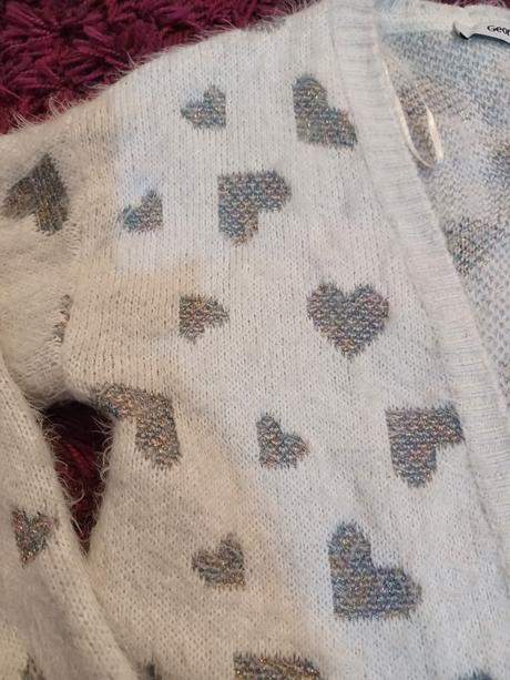 Kardigan so srdiečkami 128/134, george,134