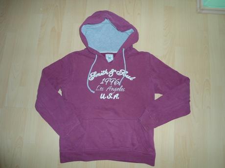 Bordova hrubsia mikina, s