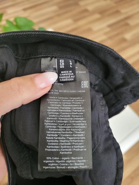Riflove sortky, vero moda,l