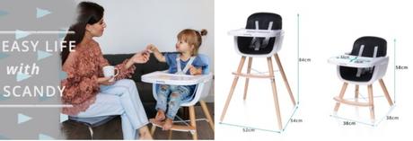 4baby scandy vysoká jedálenská stolička, 4baby