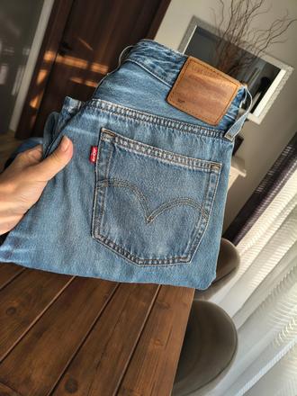 Levis 501 rovné štýlové rifle s vysokým pásom s-m, levis,m