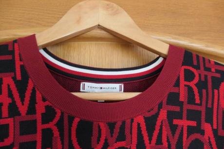 Tommy hilfiger icon cerveno cierne saty vel. l, tommy hilfiger,l