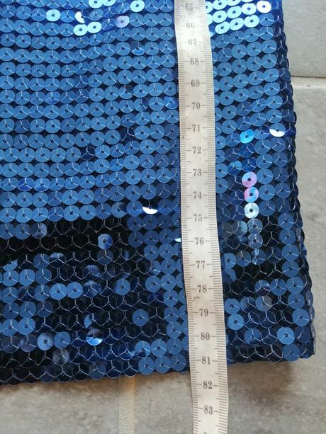 Flitrové pružné šaty asos, vm, kráľovská modrá, m