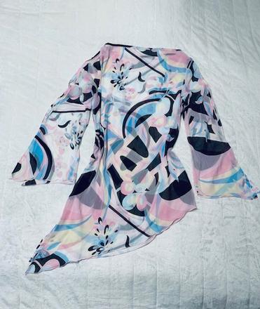 Šifónová tunika asymetrického strihu, m