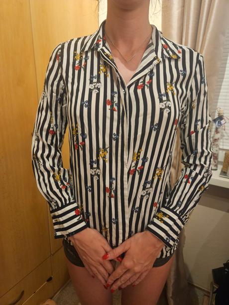 Stradivarius košeľa pásikavá, stradivarius,s