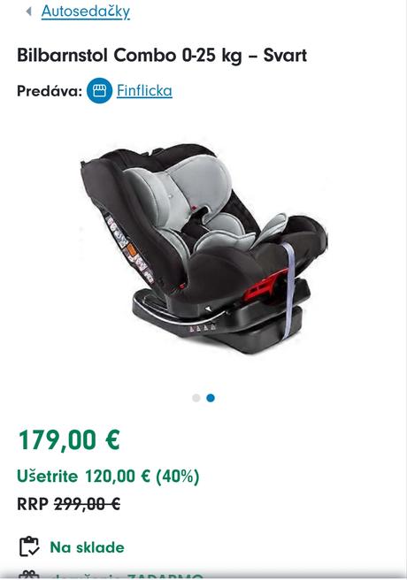 Autosedačka 0-25 kg, caretero