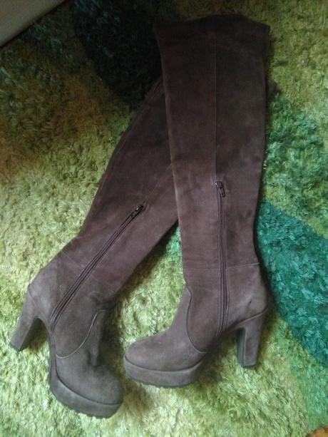 Kožené vysoké čižmy, 37