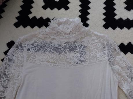 Čipkované tričko rolakové, xs