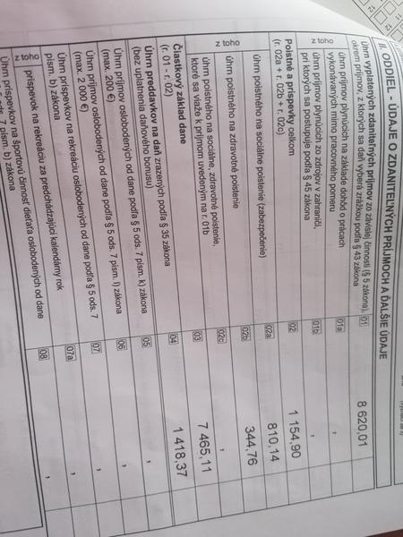 Správna interpretácia daňového priznania. Môže byť nulová refundácia?