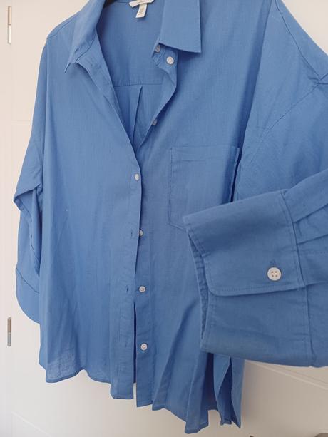 Dámska modrá košeľa, h&m,48